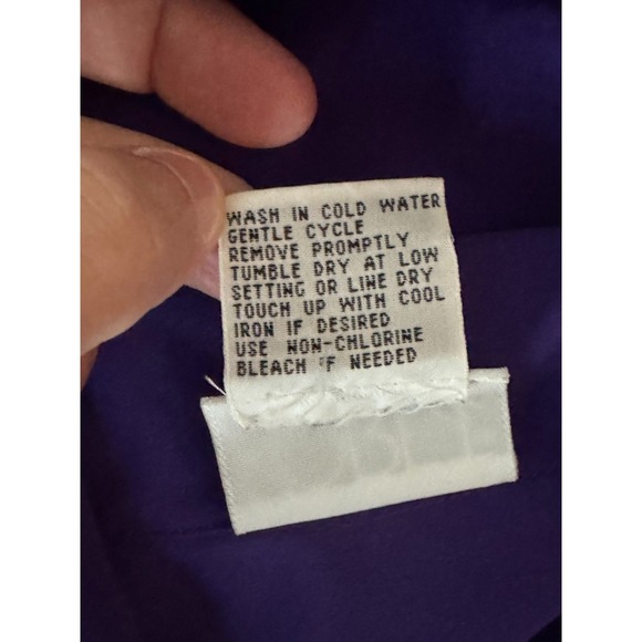 KORET Womens Purple Long Sleeve Button Front Pleated Blouse Top Size 8 8 - Picture 13 of 14